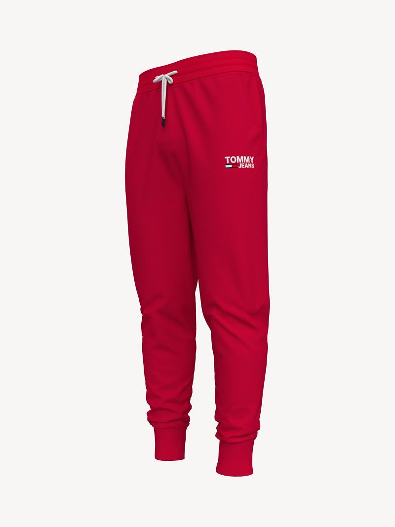 Férfi Tommy Hilfiger Classic Logo Jogger Nadrág Piros | HU 1127RVD